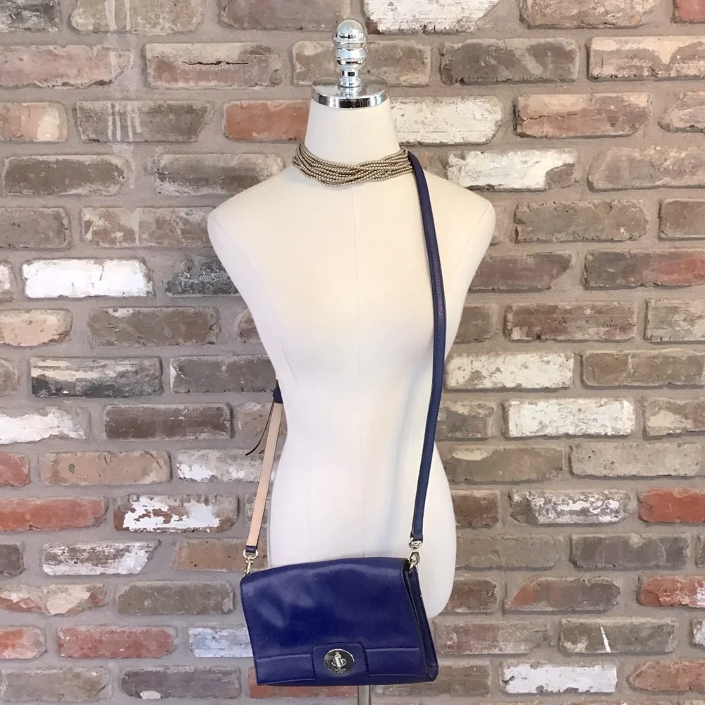 KATE SPADE Women’s Small Cobalt Blue Leather Crossbody Bag